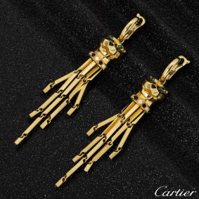 Cartier Yellow Gold Panthere Earrings